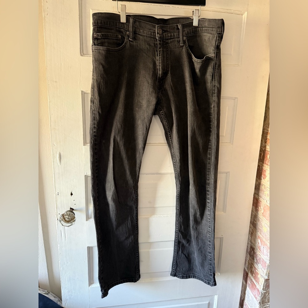 Levi's Men's Charcoal 514 Straight Jeans